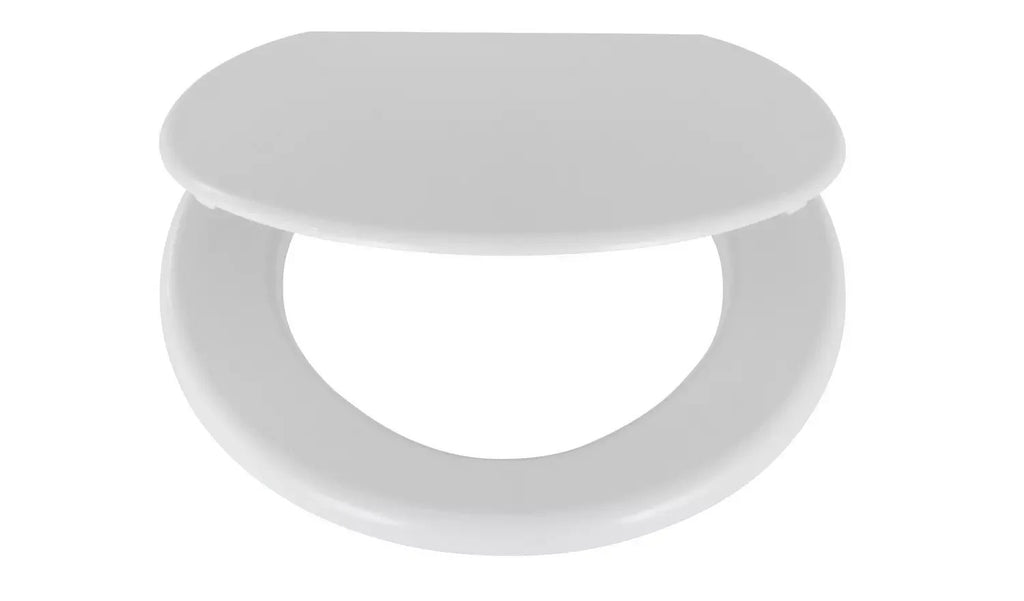 Home Essentials Plastic Toilet Seat White Soft Close Bathroom Replacement New