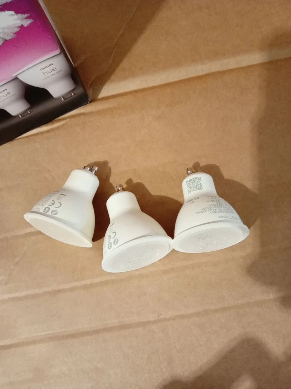Philips Hue White Colour Ambiance Smart Spotlight 3 Pack LED GU10 350 Lumens
