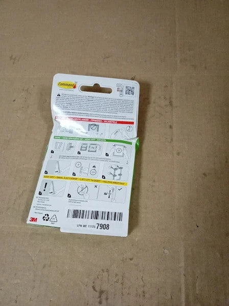 Command Narrow Picture Hanging Strips White 4 Pairs 8 Strips Adhesive New