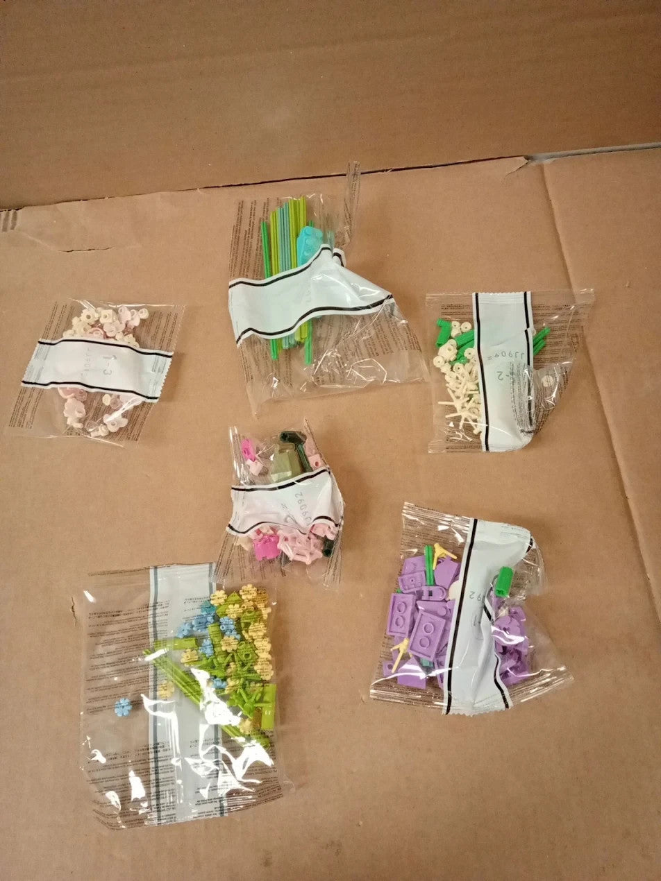 Flowers Bouquet Building Set Rose Botanical Plant Toy Adults 8+ NO VASE New