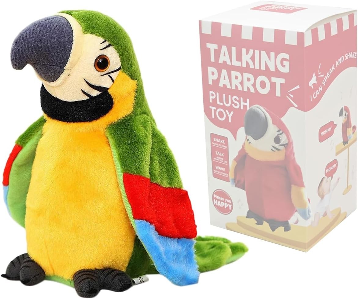 Cutiest Talking Parrot Mimicry Pet Speaking Plush Toy Repeat What You Say New