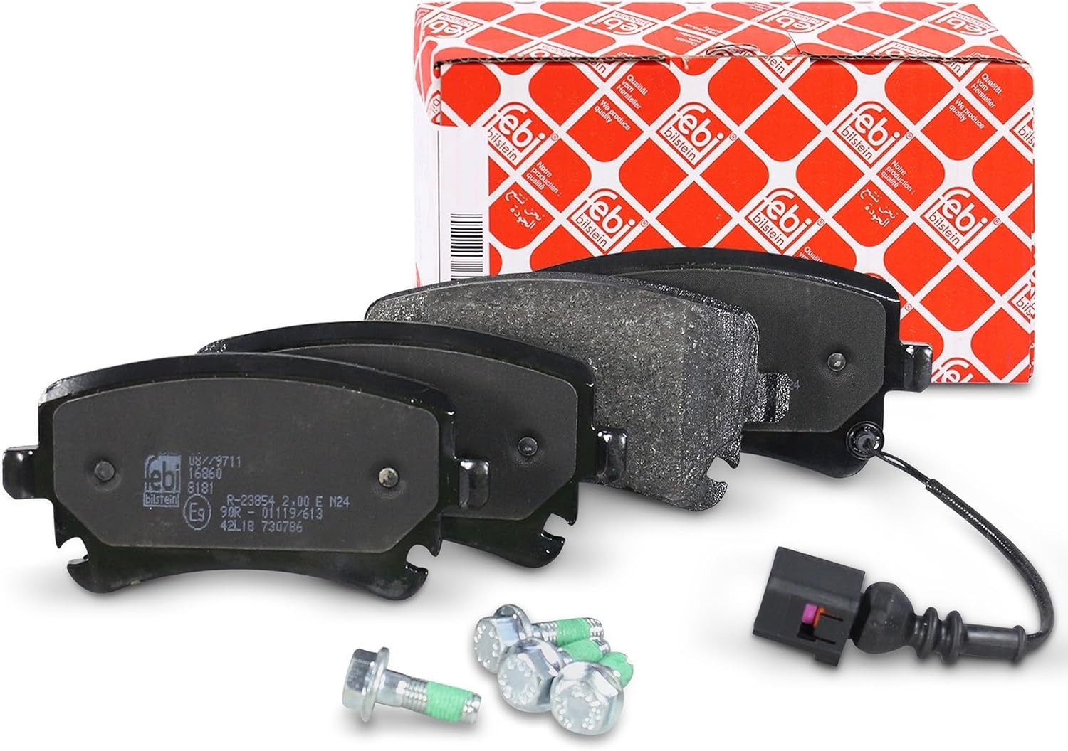 Febi Bilstein 16860 Brake Pad Set bolts 1 Unit Metal Black New