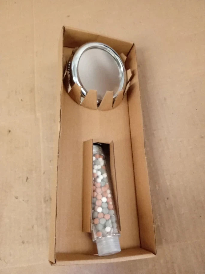 JML 3 Function Pure Shower Ionic Head Mineral Bead Filtration Chrome New