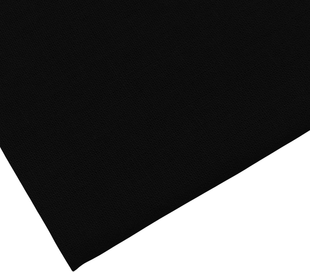 Plain Black Fabric 100% Cotton Extra Wide 150cm Ideal Arts Craft Dressmaking New