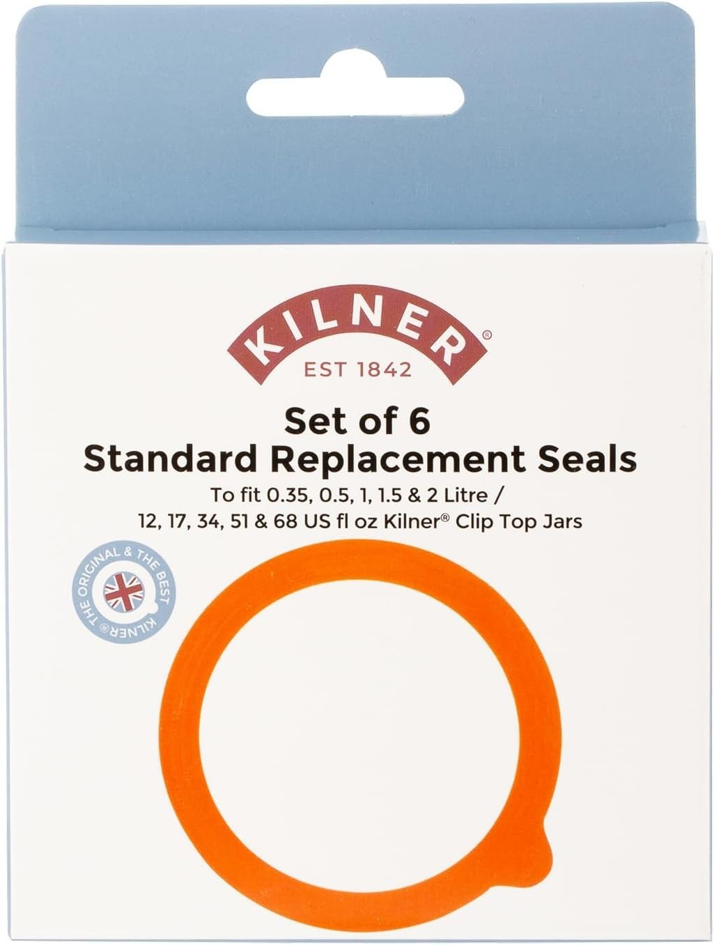 Kilner Replacement Rubber Seals Pack 6 Airtight Food Safe Seals Round New