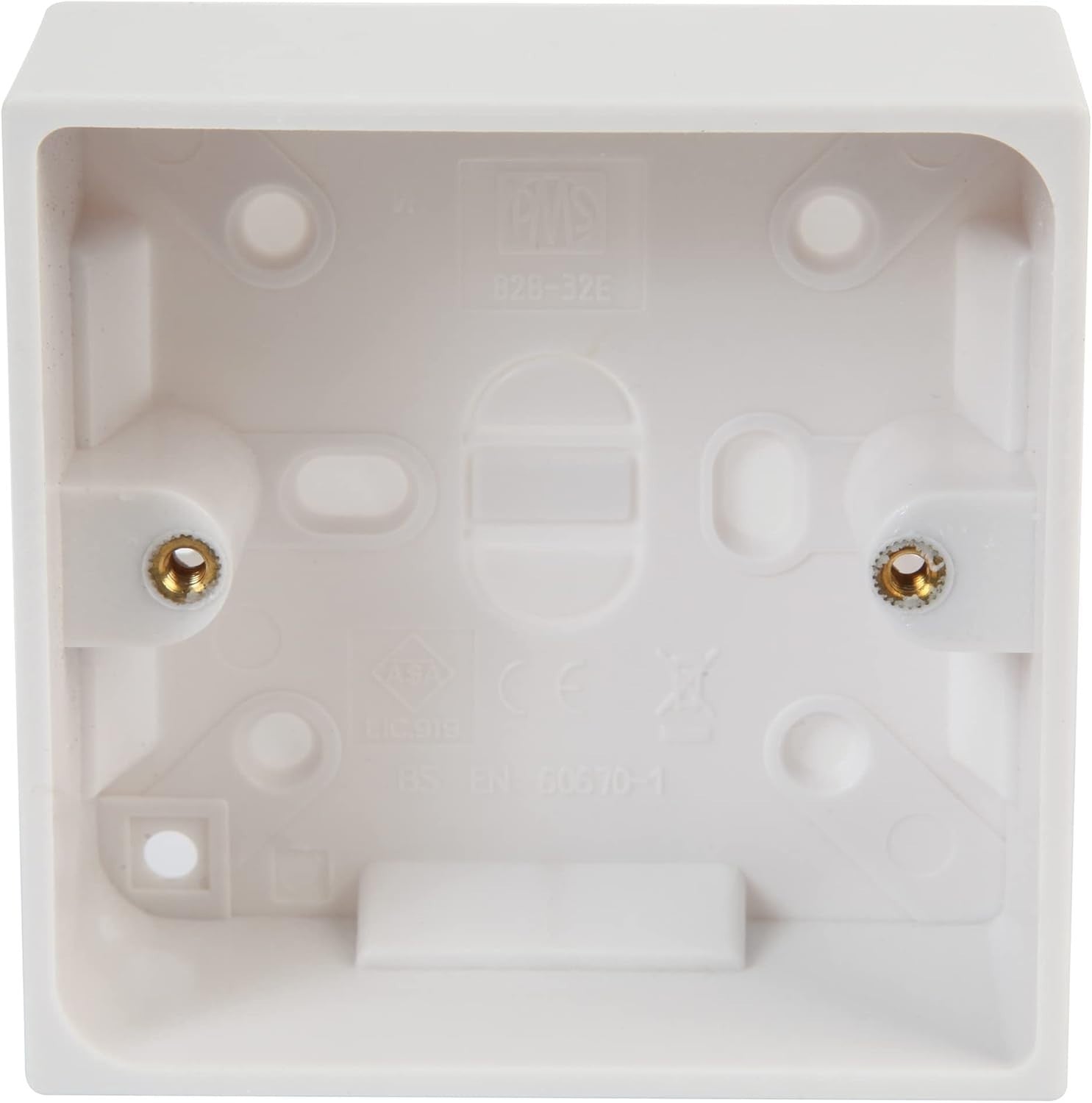 Pro Elec 1 Gang White Surface Mount Pattress Box 32mm Depth BS5733 PELB1495 New