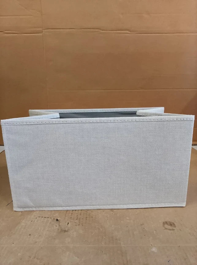 Amazon Basics Foldable Storage Bins Rope Handles Linen Large Pack Of 3 New