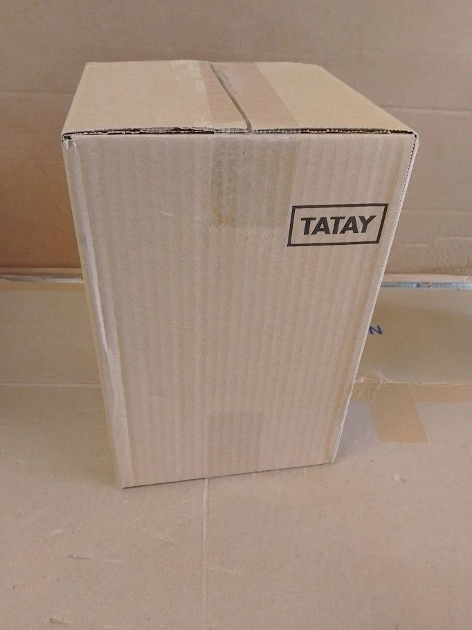 Tatay Bathroom Bin Swing Lid Compact Modern Design Durable Taupe 19x19x28cm New