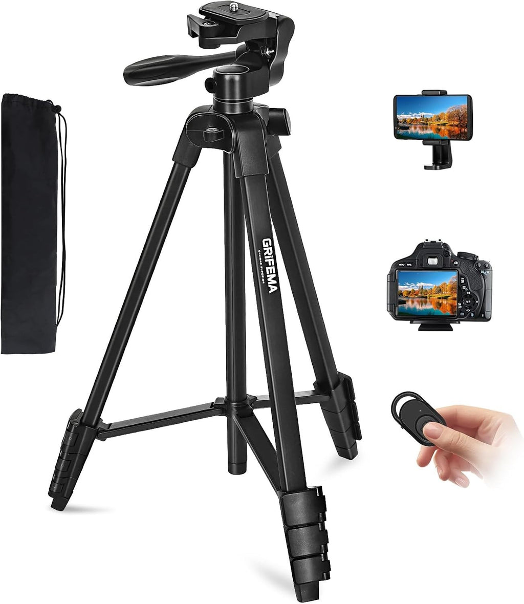 Grefema Tripod 55in 140cm Foldable Aluminum Lightweight Phone Camera New