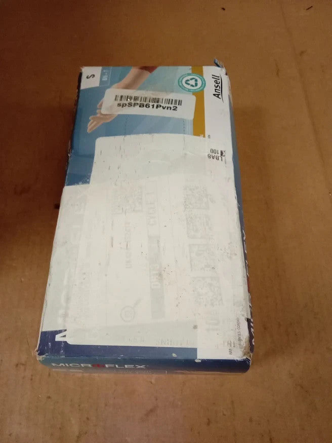 Ansell MicroFlex 63 864 Latex Disposable Gloves Small Powder Free 100 Pieces New