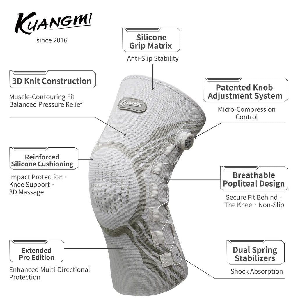 Kuangmi Knee Brace Support Adjustable Compression Arthritis ACL Large New