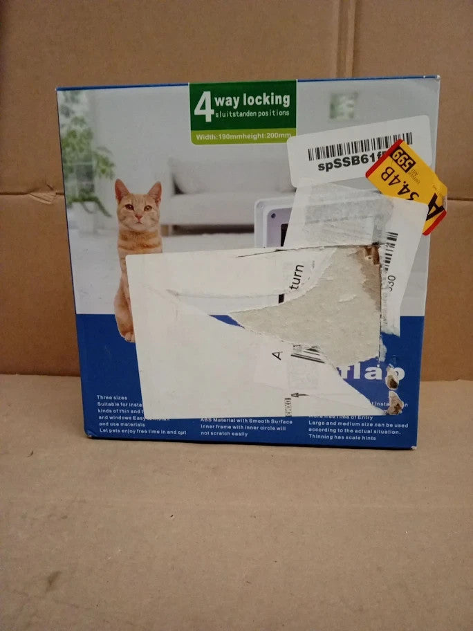 Coptiner Cat Door Lockable Medium Flaps Pet Safety Interior Door 4 Way Locking