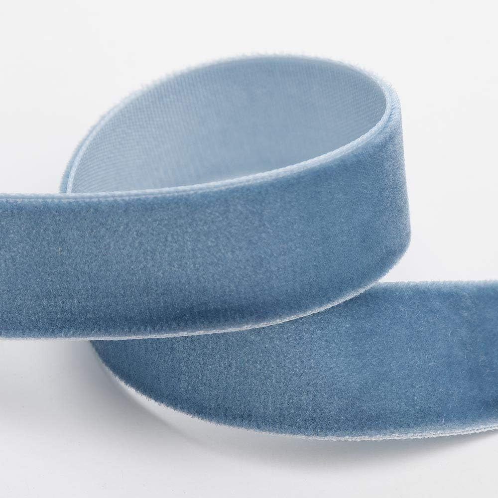 Italian Options Velvet Blue Ribbon High Quality Luxury Single Face Crafting New