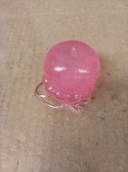 Glitter Jellyfish Squishy Stress Relief Fidget Toy Anti Stress Ball Pink