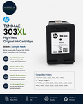 HP T6N04AE 303XL High Yield Original Ink Cartridge Black Single Pack