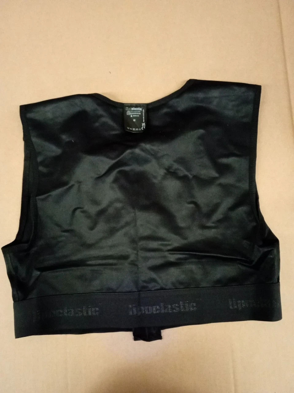 LIPOELASTIC MTmS Comfort Gynecomastia Compress Zipper Vest Medium Black