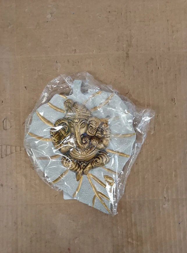 Craft Trade Ganesh Metal Vastu Idol Items Wall Decor Good Luck 7.5x6in