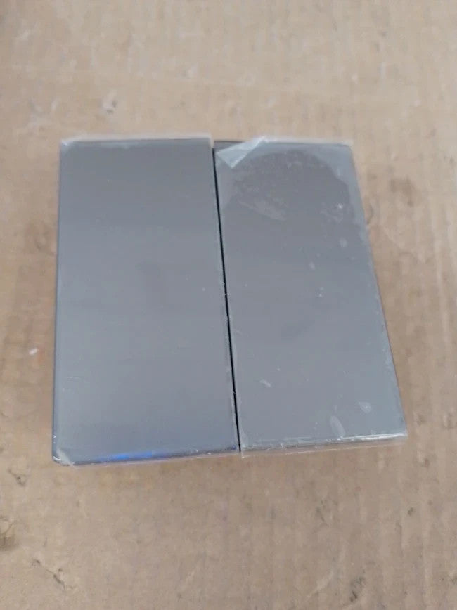 CNBINGO Grey Tempered Glass Wall Light Switch Socket Panel Modern Screwless