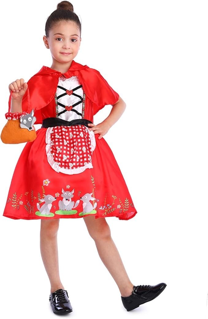 Sincere Party Girls Red Riding Hood Costume Halloween One Size New