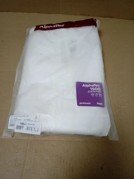Ansell AlphaTec 1500 Model 138 Disposable Work Overall Hood Chemical New