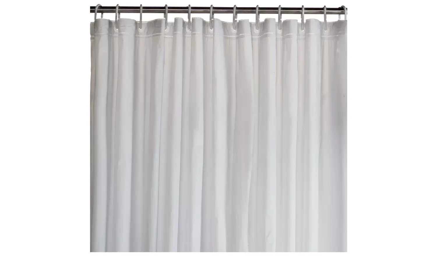 Home Essentials Plain Shower Curtain White 180x180cm Hand Wash Only New