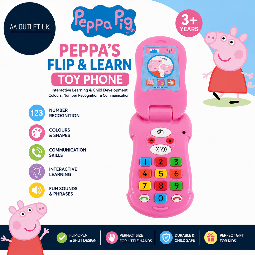 Peppa Pig PP06 Peppa Flip Learn Toy Phone Kids Interactive Learning Child 3+