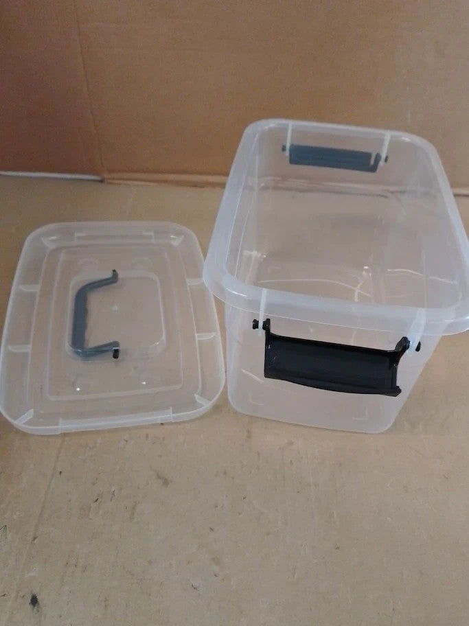 Uumitty 6 Packs Plastic Storage Box 5Litre Small Organizer With Clear Lid