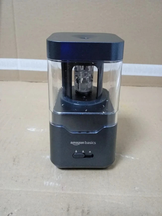 Amazon Basics Portable Electric Pencil Sharpener Helical Blade Auto Stop