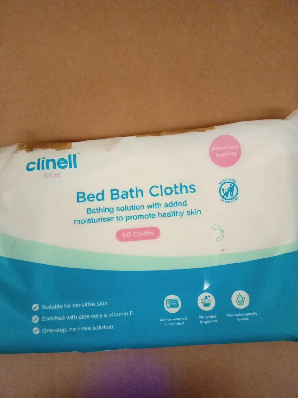 Clinell Skin Body Care Wipes 1 Pack 60 Easy To Use Containing Aloe Vera New
