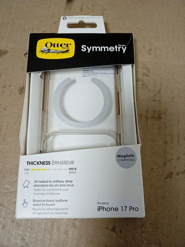 OtterBox Symmetry Series Clear MagSafe Case iPhone 17 Pro Shockproof Clear