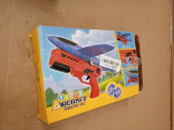 Hatryfy Airplane Launcher Toys LED Throwing Glider Plane Catapult 3+
