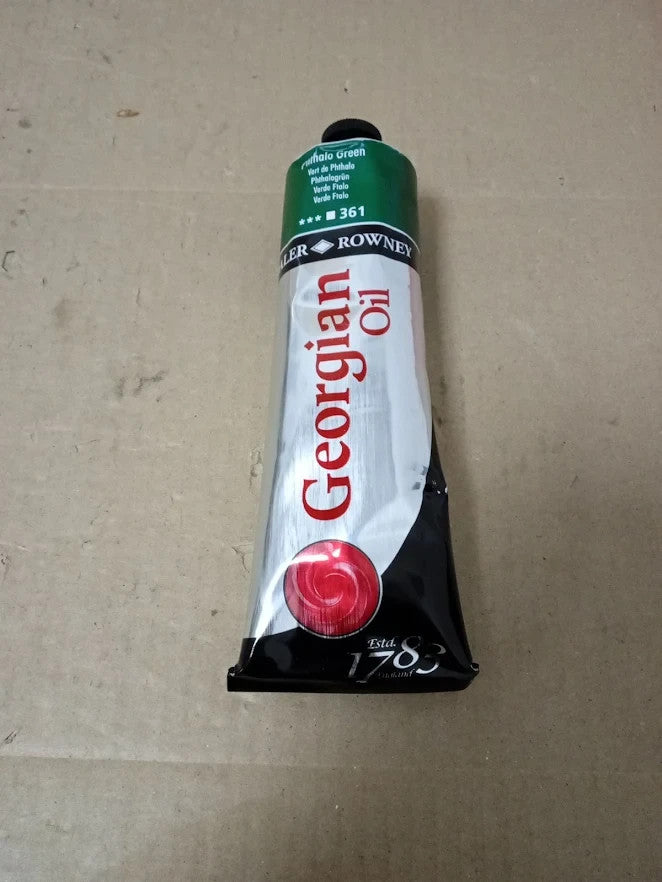 Daler Rowney Georgian Oil Paint 225ml Phthalo Green Artist High Colour Tube New
