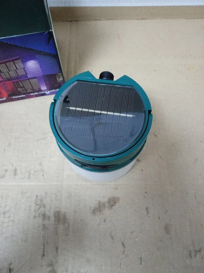 Solar Powered LED Camping Lamp Rechargeable Emergency Light USB Outdoor New
