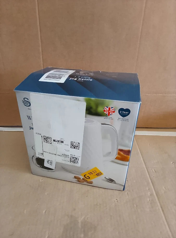 Swan SK14611WHT Windsor Rapid Boil Kettle Removable Limescale Filter 3Kw 1.7L