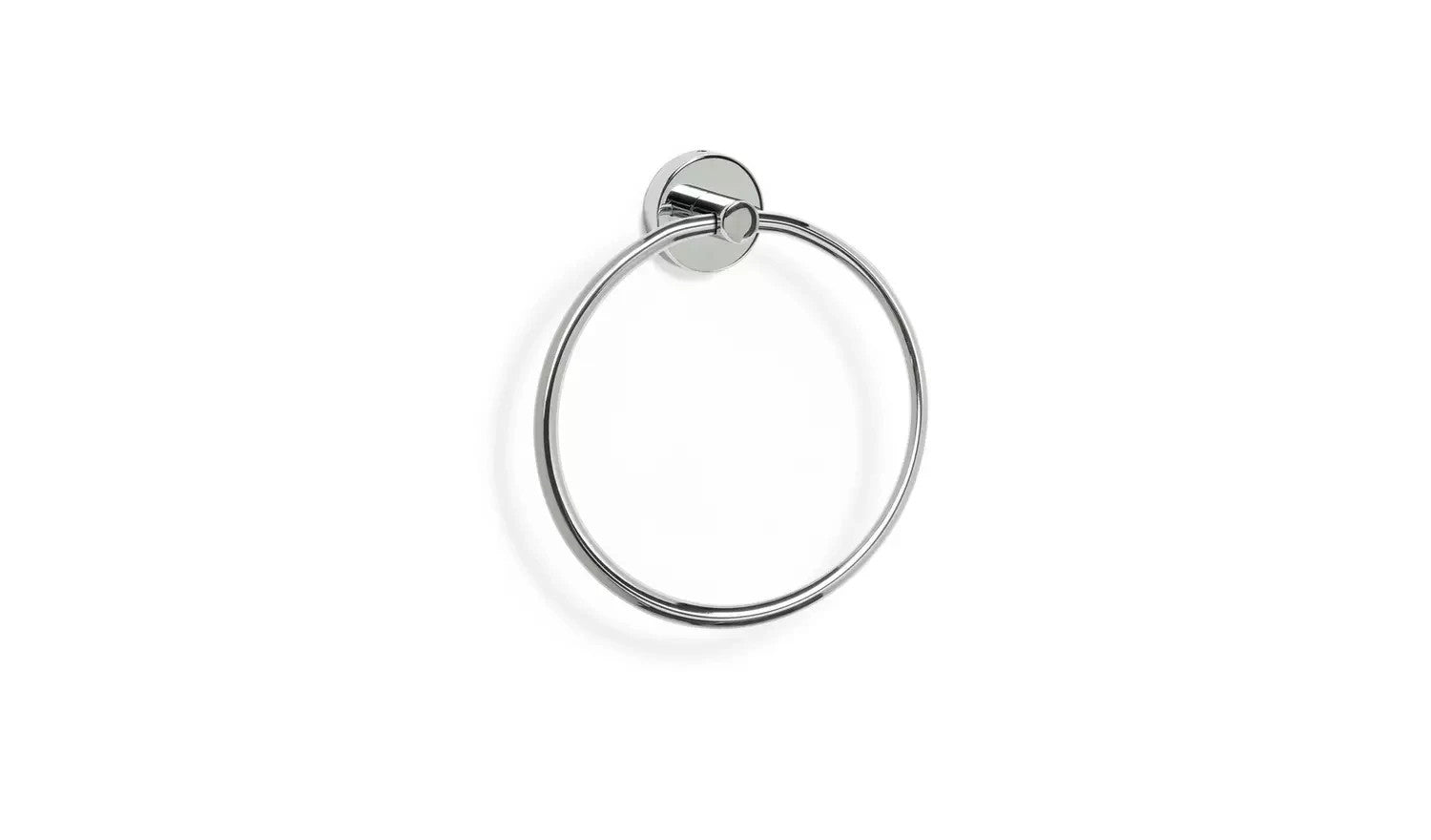 Habitat Wall Mounted Towel Ring Chrome Self Assembly 20x18x4.3cm New