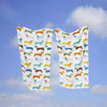 Rapport Coloured Sausage Dog Dachshund Supersoft 100% Cotton Towel 70x120cm New