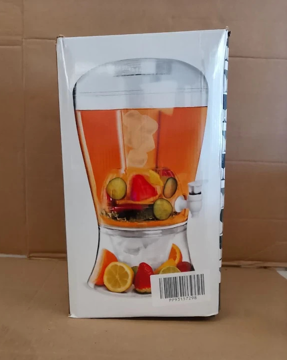 On Ice 6L Plastic Clear Drinks Dispenser Beverage Juice Water Party Server New