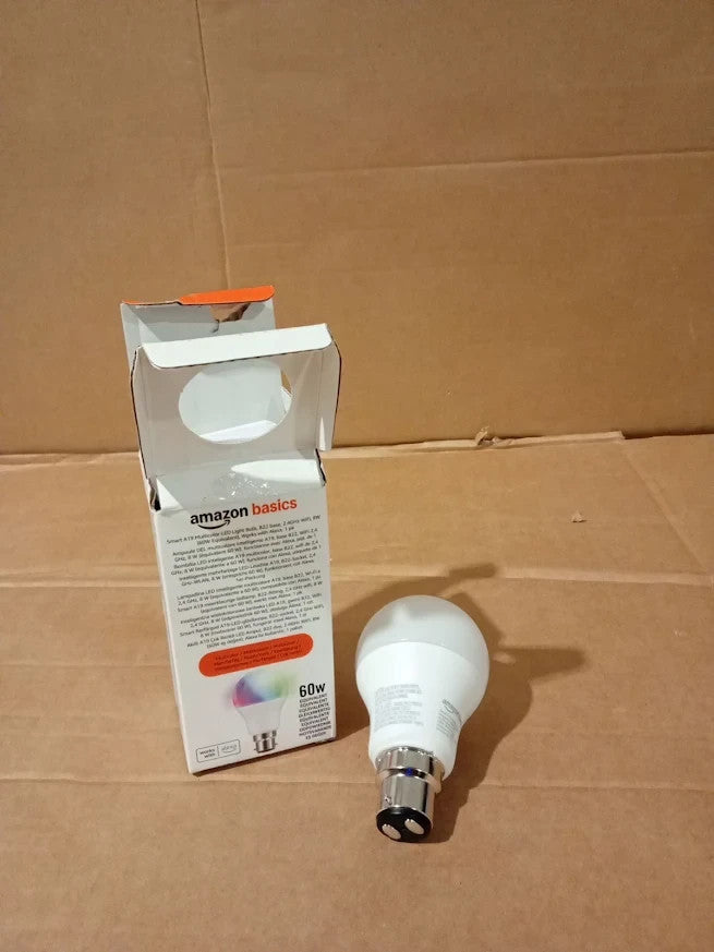 Amazon Basics Smart LED Light Bulb B22 Multicolor 8W Alexa Compatible Design New