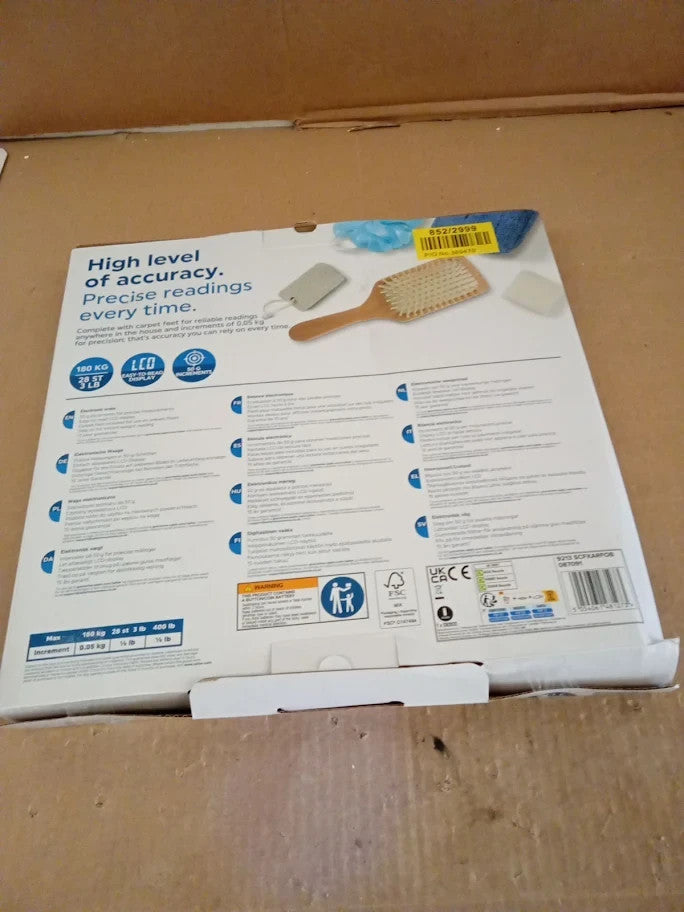 Salter Ultimate Accuracy Digital Bathroom Scales Toughened Glass Platform Silver