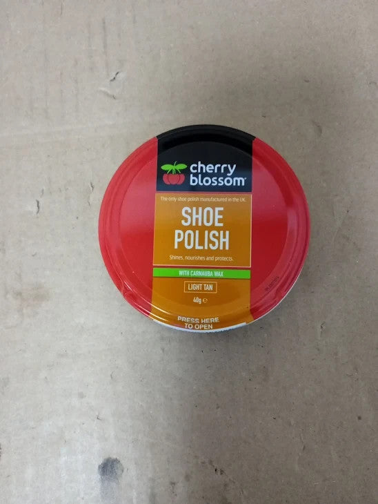 Cherry Blossom Shoe Polish Light Tan Brown Durable Design Brown