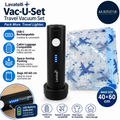 Lavatelli VacU Travel Vacuum Set USB C Wireless Pump Bags 40×60cm Suitcase Black