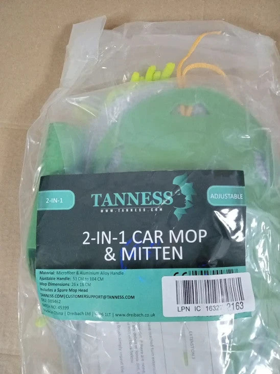 Tanness Caravan Wash Mop Kit Scratch Free Microfibre Mitt Car Cleaning New