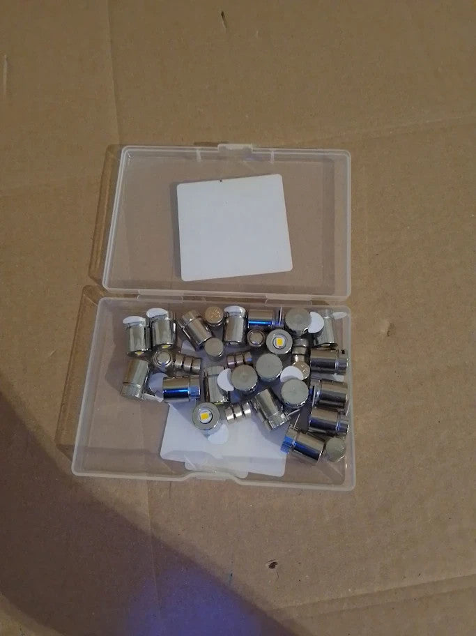20pcs Miniature LED Lights Mini Warm White Micro Extra Battery New