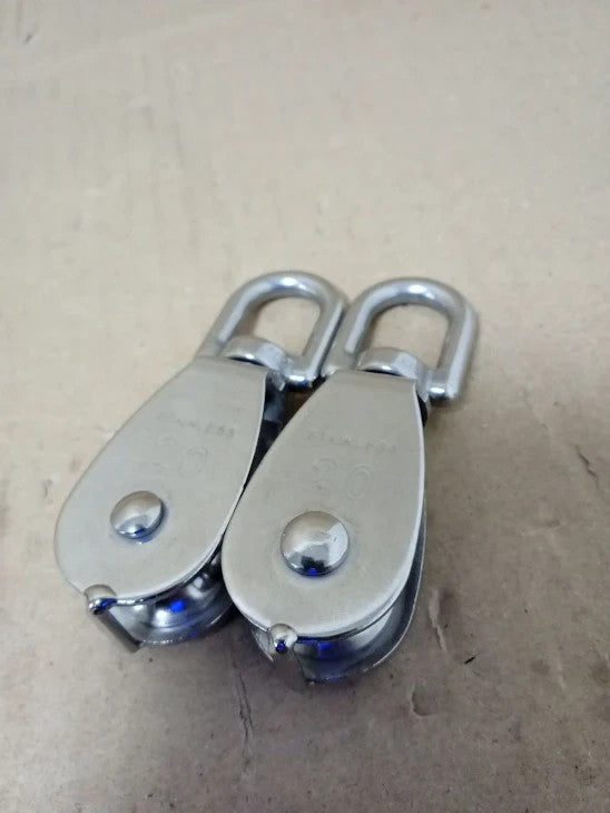 Imagine M20 Single Silver Pulleiys Block 304 Stainless Steel Wheel New