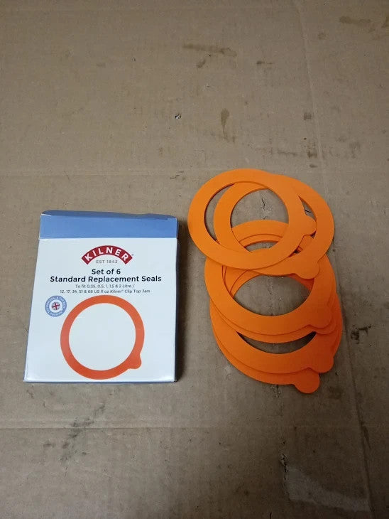 Kilner Replacement Rubber Seals Pack 6 Airtight Food Safe Seals Round New