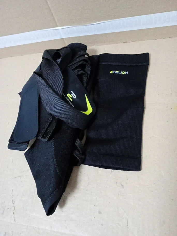 Zoelion Ankle Support Side Stabilizing Pads Quick Lace Up Recovery Brace XL New