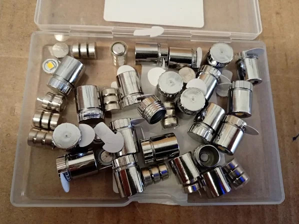 20pcs Miniature LED Lights Mini Warm White Micro Extra Battery 0.59x0.39in