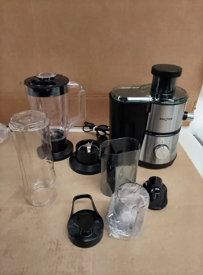Salter 4 In 1 Juicer Blender Fruit Juicer & Smoothie Maker 1L Jug 400w New