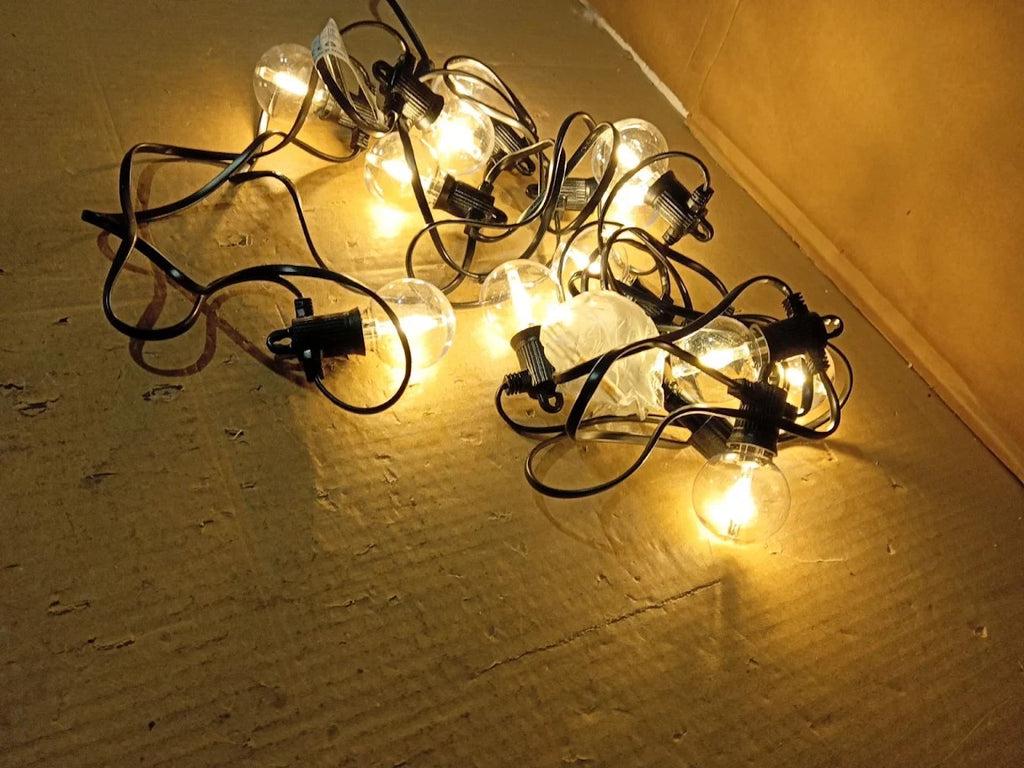 Zotoyi String Lights Outdoor Mains Powered 25FT G40 Globe String Lights 7m New