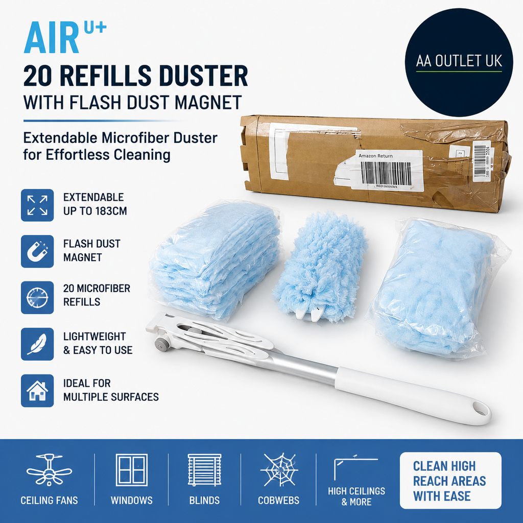 Air U+ 20 Refills Duster Flash Dust Magnet Long Handle 183cm Microfiber